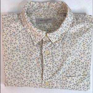 Allsaints mens short sleeve floral print